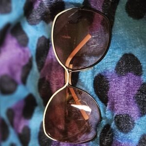 Stylish Gold and Brown Sunglasses/ Used Condition